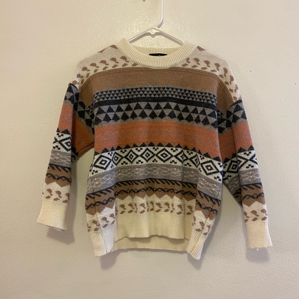 Romantichut Geometric Knit Sweater Granny Core
